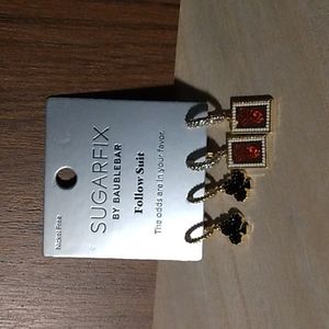 Sugarfix "Follow Suit" pierced earrings NWT